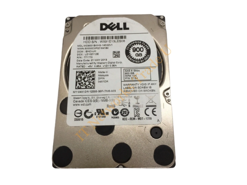 009X49 Dell 900GB 10000RPM SAS 6GB/s 64MB Cache 2.5-inch Server Hard Disk Drive Internal HDD