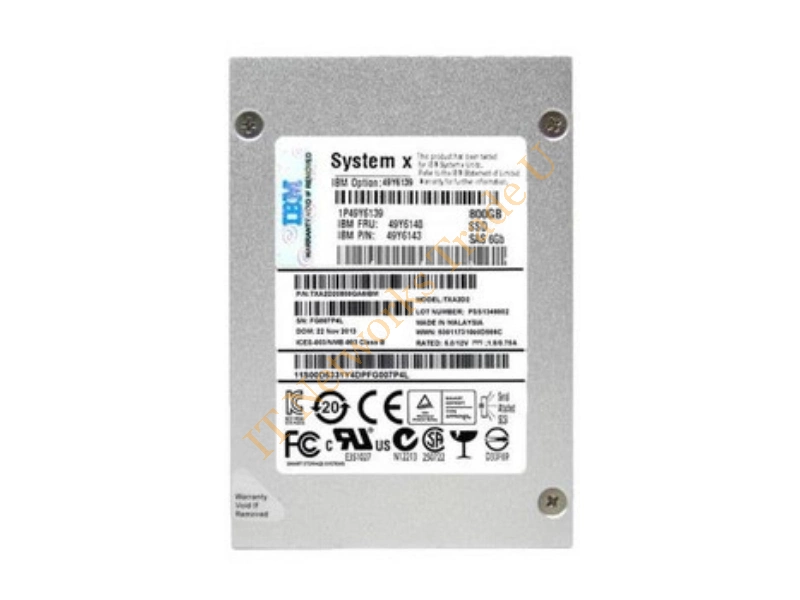 00AR259 IBM 800GB Multi-Level Cell SAS 6Gb/s Hot-Swappable 2.5-inch Solid State Drive SSD Storage