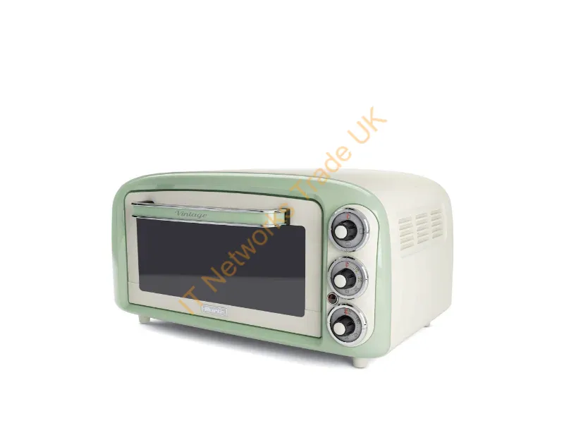 00C097904AR0 - Ariete 979 Design 18 Litre Electric Oven, Suitable for 30 cm Pizza, 1380 W, 3 Cooking Positions, 60 Minute Timer, Stainless Steel, Pastel Green