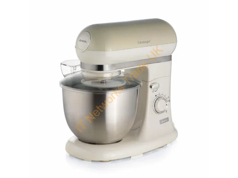 00C158803AR0 - Ariete 1588 Vintage Mixer, Planetary Mixer for bread, pizza, cakes and pastries,5.5 L Capacity, 7 speeds, 2400 Watts, Pastel Beige