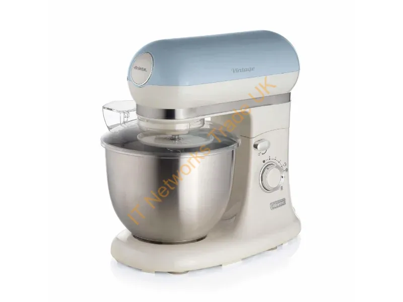 00C158805AR0 - Ariete 1588 Vintage Mixer, Planetary Mixer for bread, pizza, cakes and pastries,5.5 L Capacity, 7 speeds, 2400 Watts, Pastel Blue