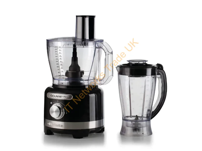 00C178202AR0 - Ariete 1782 Gourmet Pro Moderna, Food processor, 3L Multi-mill, 2L Blender, 2 speeds + Pulse, Blade set + Stainless steel disc, Juicer accessory, Black