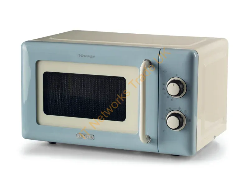 00C396005AR0 - Ariete Vintage Line 3960 Vintage Microwave oven, 800W, Capacity 20L, 3 functions, 5 cooking levels, Timer, Blue