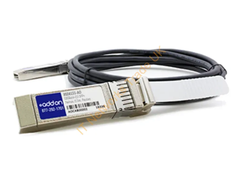 00D6151-AO - Addon Networks 0.5M Sfp+ - Sfp+ Infiniband/Fibre Optic Cable 19.7" (0.5 M) Sfp+ Black