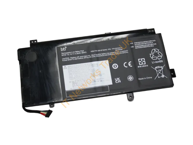 00HW008-BTI - Bti 00Hw008- Industrial Rechargeable Battery Lithium-Ion (Li-Ion) 4407 Mah 15.2 V