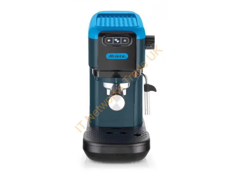 00M139918AR0 - Ariete 1399 Espresso coffee machine, For powder and ESE pods, 1300 W, 1.1L capacity, 15 bar pressure, 1, 2 cups and ESE pod filter, Cappuccino, Blue