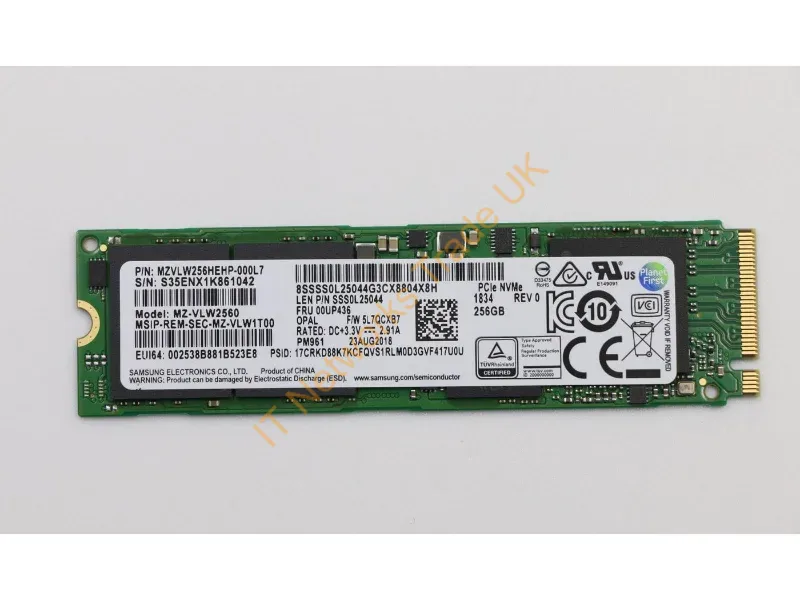 00UP436 - Lenovo Lenovo 256Gb M.2 Nvme Pcie