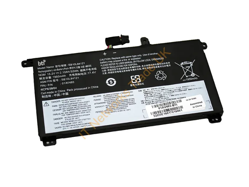 00UR891-BTI - Bti 00Ur891- Industrial Rechargeable Battery Lithium-Ion (Li-Ion) 7280 Mah 11.55 V
