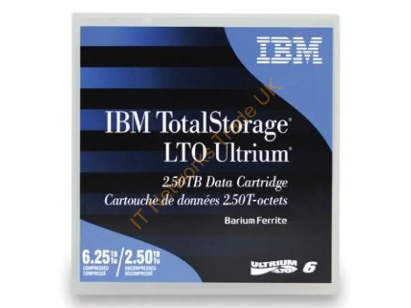 00V7590L IBM LTO Ultrium-6 2.5TB/6.25TB Barium Ferrite (BAFE) Data Cartridge Tape Media Storage