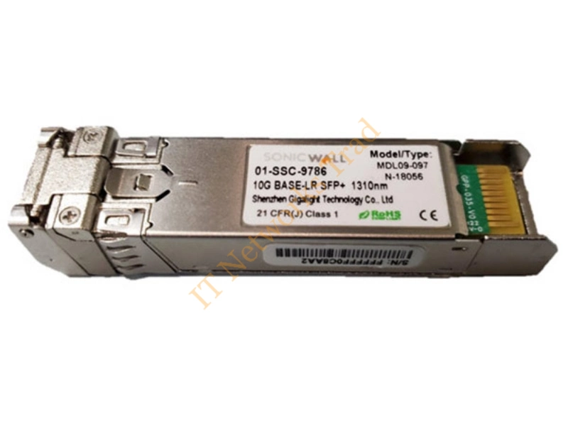 01-SSC-9786 SonicWall 10Gbps 10GBase-LR Single-mode Fiber 10km 1310nm Duplex LC Connector SFP+ Transceiver Module