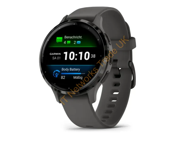 010-02785-00 - Garmin Venu 3S 3.05 cm (1.2") AMOLED 41 mm Digital 390 x 390 pixels Touchscreen Grey Wi-Fi GPS (satellite)