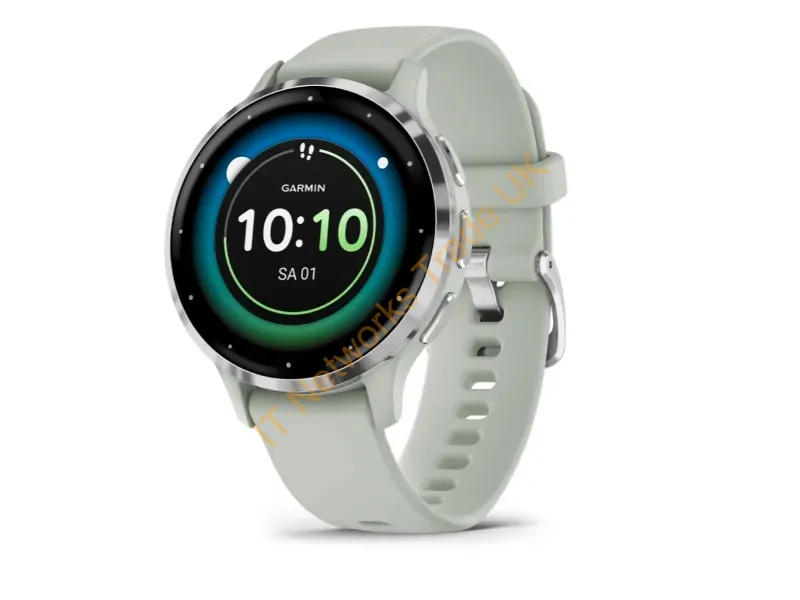 010-02785-01 - Garmin Venu 3S 3.05 cm (1.2") AMOLED 41 mm Digital 390 x 390 pixels Touchscreen Grey, Silver Wi-Fi GPS (satellite)