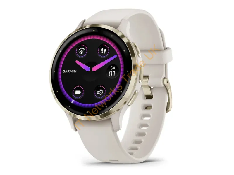 010-02785-04 - Garmin Venu 3S 3.05 cm (1.2") AMOLED 41 mm Digital 390 x 390 pixels Touchscreen Gold, Ivory Wi-Fi GPS (satellite)