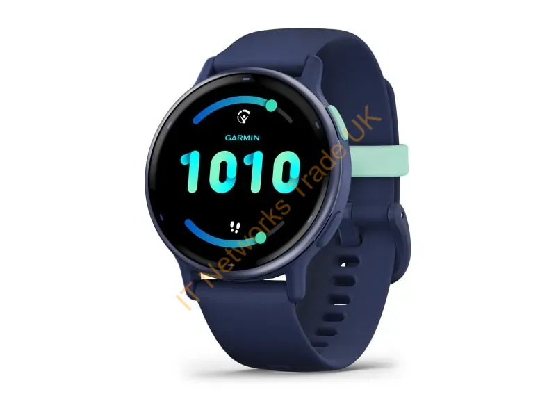 010-02862-12 - Garmin Vivoactive 5 3.05 cm (1.2") AMOLED 42 mm Digital 390 x 390 pixels Touchscreen Blue Wi-Fi GPS (satellite)