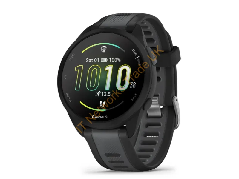 010-02863-20 - Garmin Forerunner 165 3.05 cm (1.2") AMOLED 43 mm Digital 390 x 390 pixels Touchscreen Black GPS (satellite)