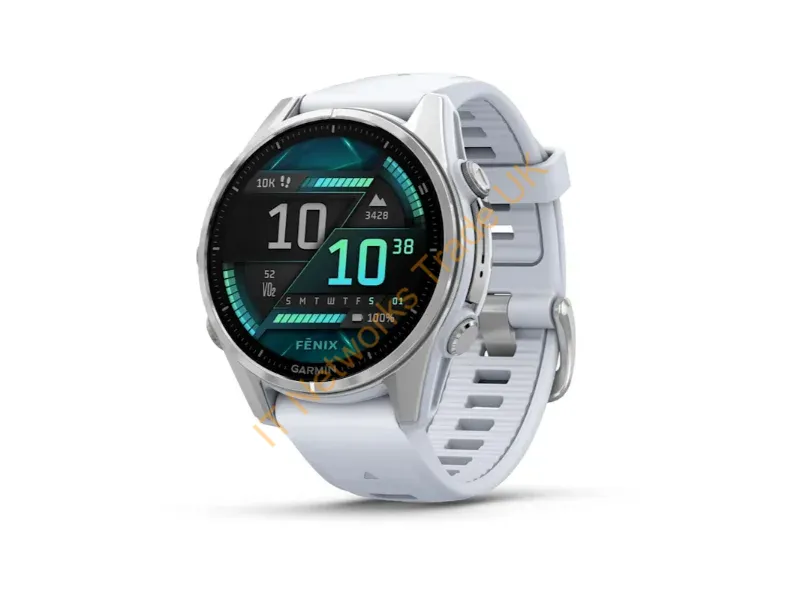 010-02903-00 - Garmin Fenix 8 3.3 cm (1.3") AMOLED 43 mm Digital 416 x 416 pixels Touchscreen Silver Wi-Fi GPS (satellite)