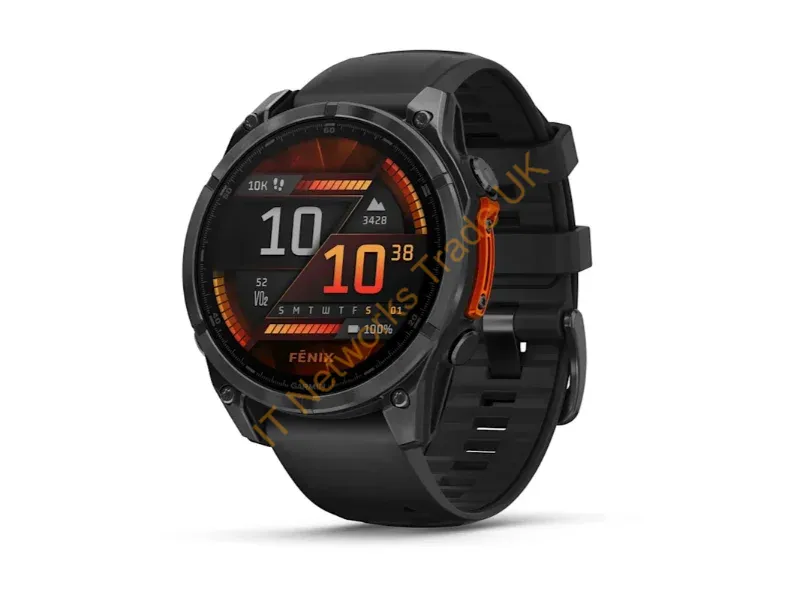 010-02904-00 - Garmin Fenix 8 3.56 cm (1.4") AMOLED 47 mm Digital 454 x 454 pixels Touchscreen Black Wi-Fi GPS (satellite)