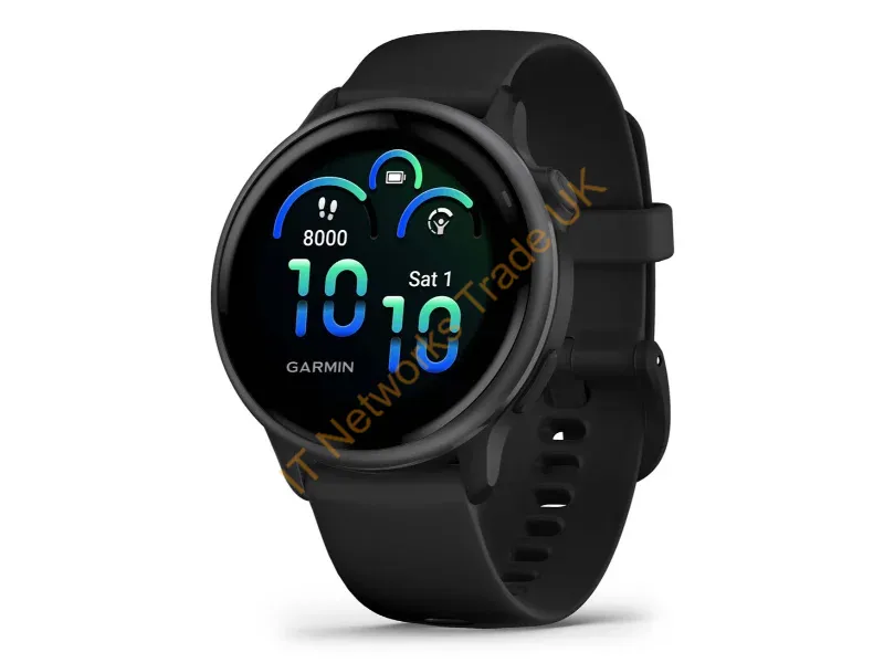 010-02985-00 - Garmin v�voactive 6 3.05 cm (1.2") AMOLED 42 mm Digital 390 x 390 pixels Touchscreen Black Wi-Fi GPS (satellite)