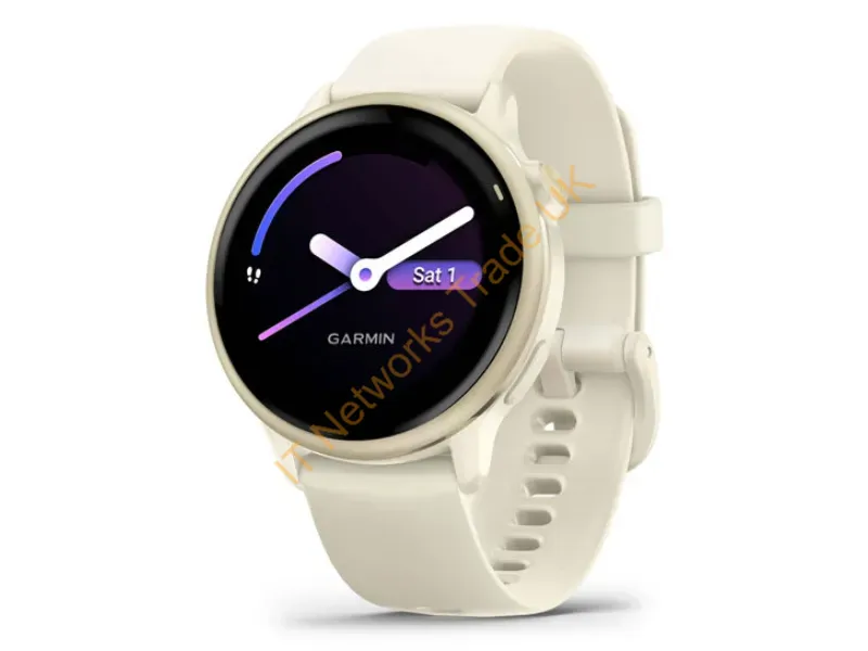 010-02985-01 - Garmin v�voactive 6 3.05 cm (1.2") AMOLED 42 mm Digital 390 x 390 pixels Touchscreen White Wi-Fi GPS (satellite)