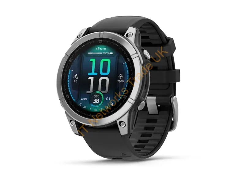010-03025-00 - Garmin Fenix E 3.3 cm (1.3") AMOLED 47 mm Digital 416 x 416 pixels Touchscreen Stainless steel Wi-Fi GPS (satellite)