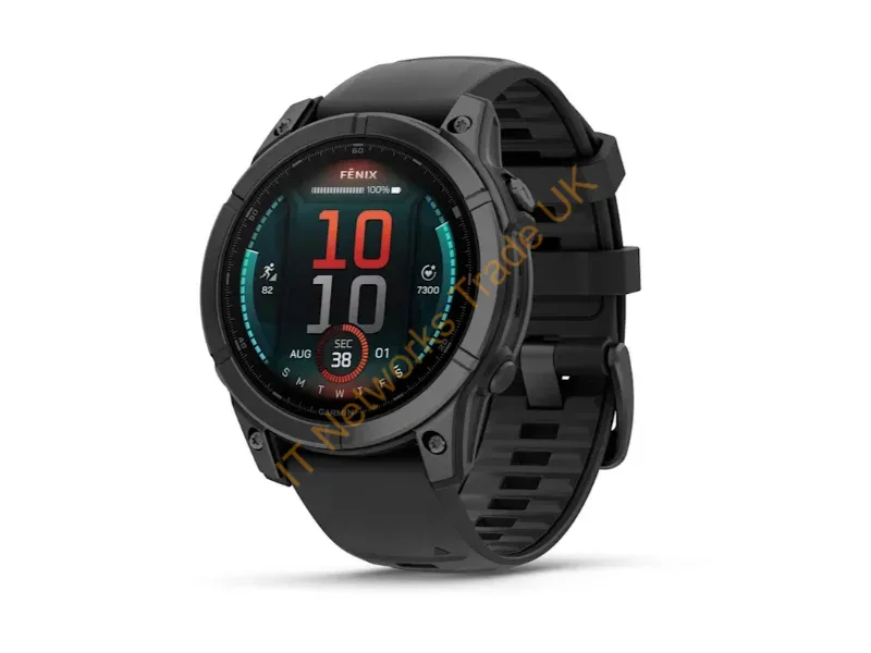 010-03025-01 - Garmin Fenix E 3.3 cm (1.3") AMOLED 47 mm Digital 416 x 416 pixels Touchscreen Black Wi-Fi GPS (satellite)