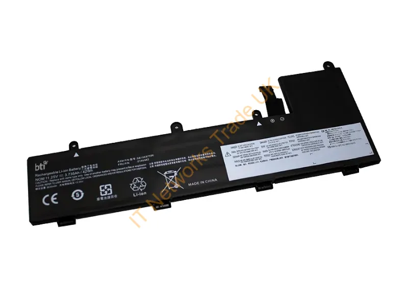 01AV443-BTI - Bti 01Av443- Industrial Rechargeable Battery Lithium-Ion (Li-Ion) 3735 Mah 11.25 V