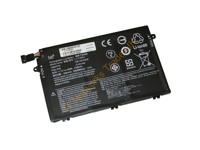 01AV446-BTI - Bti 01Av446- Industrial Rechargeable Battery Lithium-Ion (Li-Ion) 4120 Mah 11.1 V