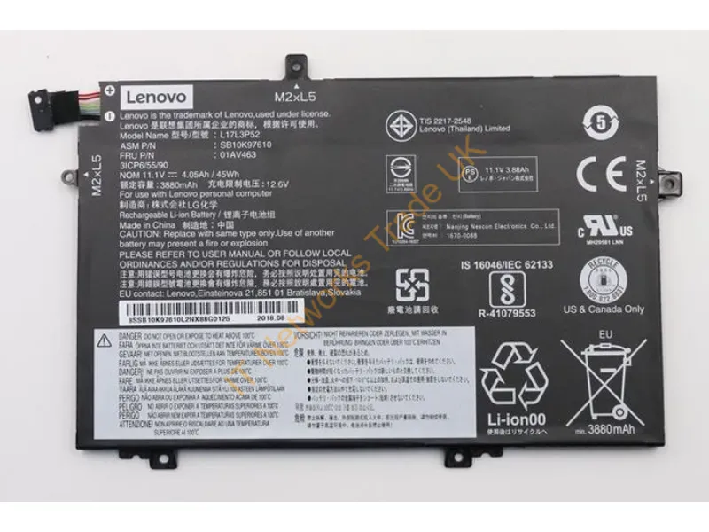 01AV463 - Lenovo 01Av463 Notebook Spare Part Battery