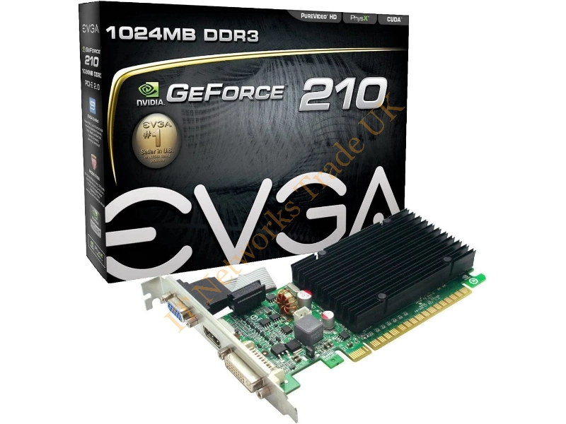 01G-P3-1313-DX EVGA -GeForce 210 1GB 64-Bit DDR3 PCI Express 2.0 DVI-I/ HDMI/ VGA Video Graphics Card