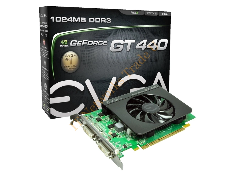 01G-P3-1441-CR EVGA -GeForce GT 440 1GB 128-Bit DDR3 Dual DVI mini-HDMI PCI Express 2.0 x16 Video Graphics Card