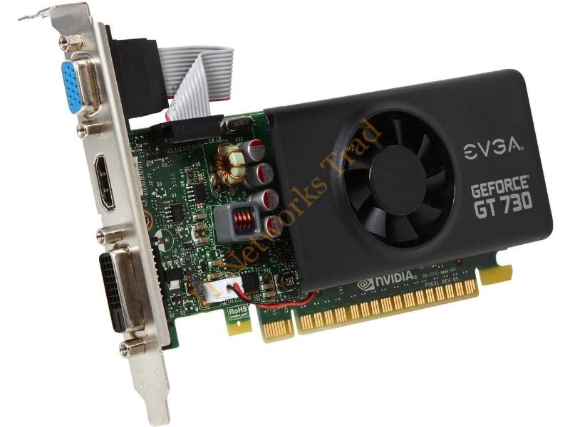 01G-P3-3731-L1 EVGA -GeForce GT 730 1GB 64-Bit GDDR5 PCI Express 2.0 DVI-D/ HDMI Low Profile Video Graphics Card