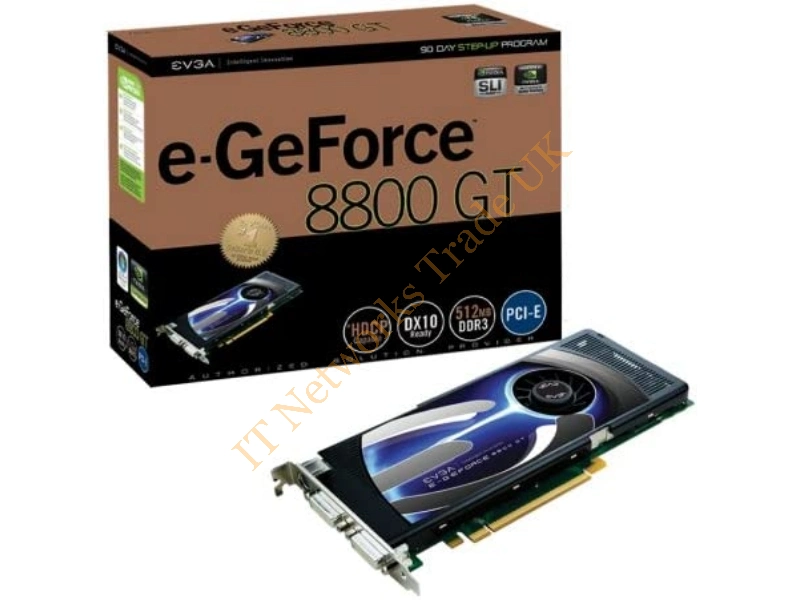 01G-P3-N810-K1 EVGA -GeForce 8800 GT 1GB GDDR3 256-Bit HDCP Ready SLI Support PCI Express 2.0 x16 Video Graphics Card