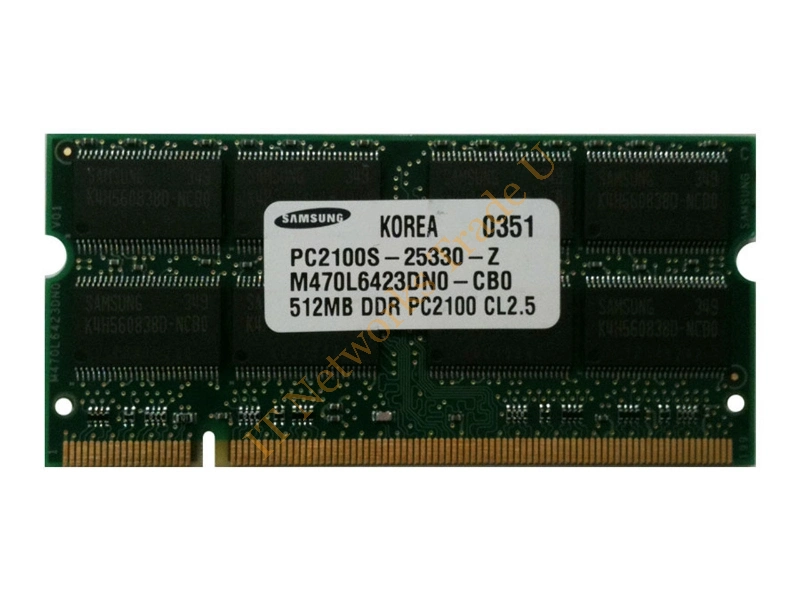 01N1588 IBM 512MB DDR-266MHz PC2100 non-ECC Unbuffered CL2.5 200-Pin SoDimm Memory Module Laptop Memory