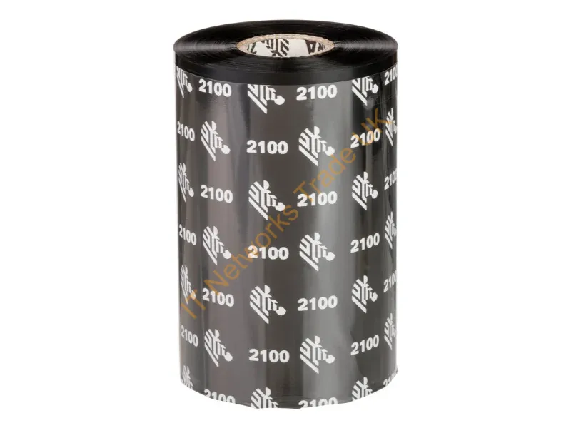 02100BK10645 - Zebra 2100 Wax Thermal Ribbon 17716.5" (450 M) Black