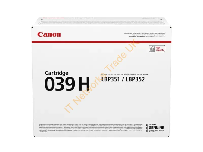 0288C001 - Canon 0288C001 (039 H) Toner black, 25K pages Accessory