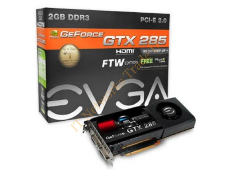 02G-P3-1187-BR EVGA -nVidia GeForce GTX 285 FTW Edition 2GB 512-Bit DDR3 PCI Express 2.0 Video Graphics Card