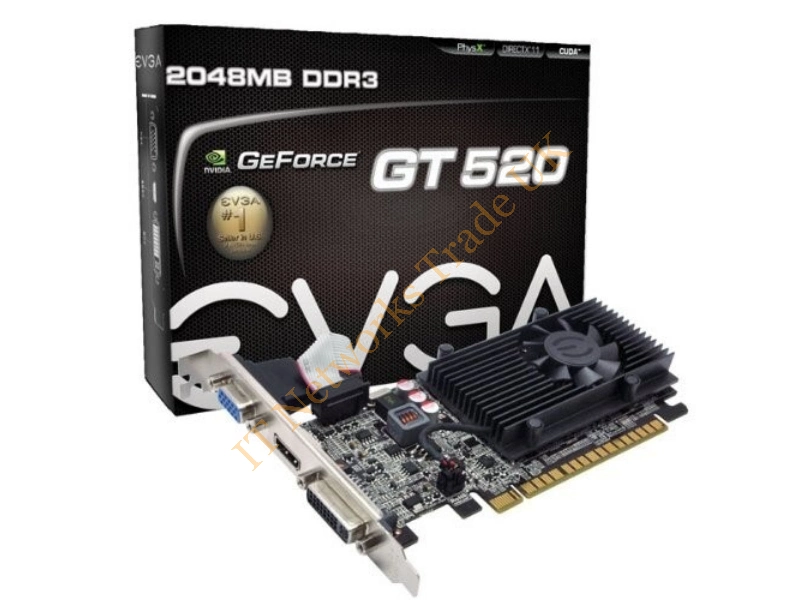 02G-P3-1529-AR EVGA -GeForce GT 520 2GB 64-Bit DDR3 PCI Express 2.0 x16 Low Profile HDMI/ D-Sub/ DVI/ HDCP Ready Video Graphics Card