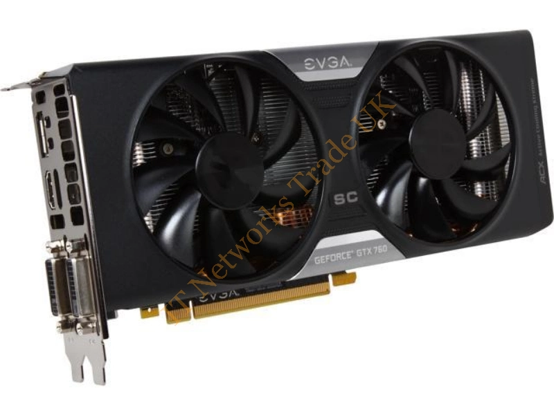 02G-P4-3765-L1 EVGA -GeForce GTX 760 Dual SuperClocked 2GB 256-Bit GDDR5 PCI Express 3.0 x16 DVI-I DVI-D/ HDMI SLI Support Video Graphics Card