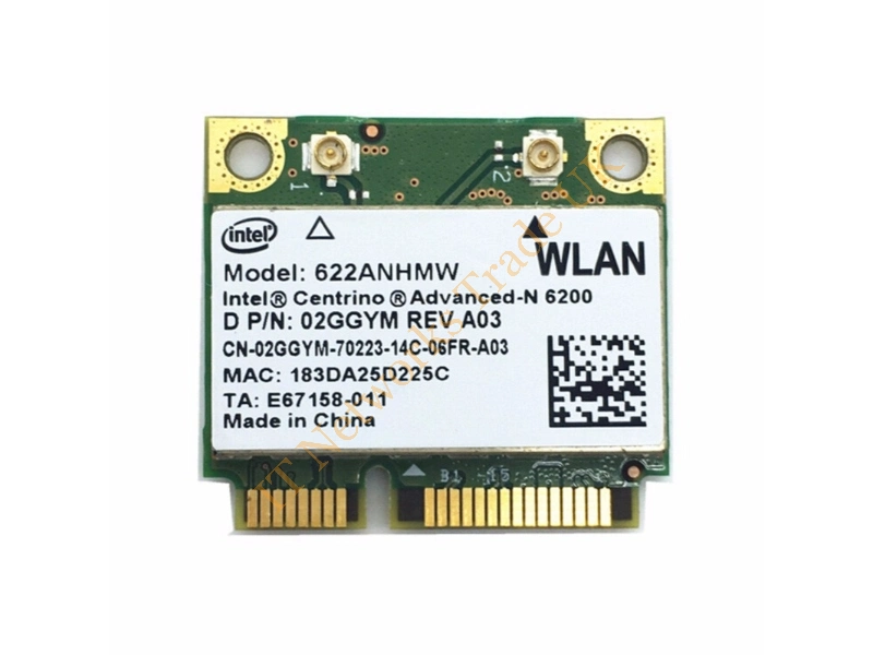 02GGYM Dell Mini PCI Express Advanced-N 6200 Wireless LAN Card