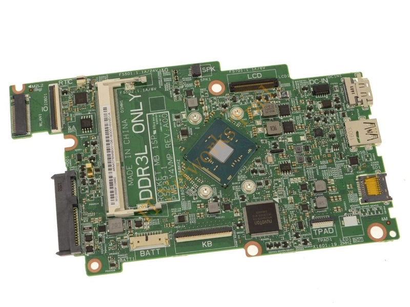 02YV73 Dell System Board with Intel 1.60GHz 4GB for Inspiron 3162 Laptop Motherboard