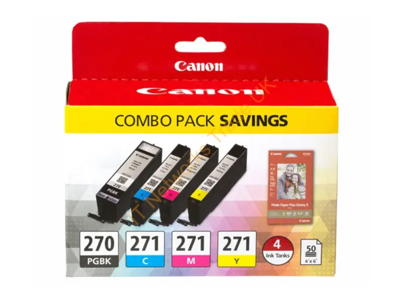 0373C005 - Canon Pgi-270/Cli-271 Ink Cartridge Original Photo Cyan, Photo Magenta, Black, Photo Yellow