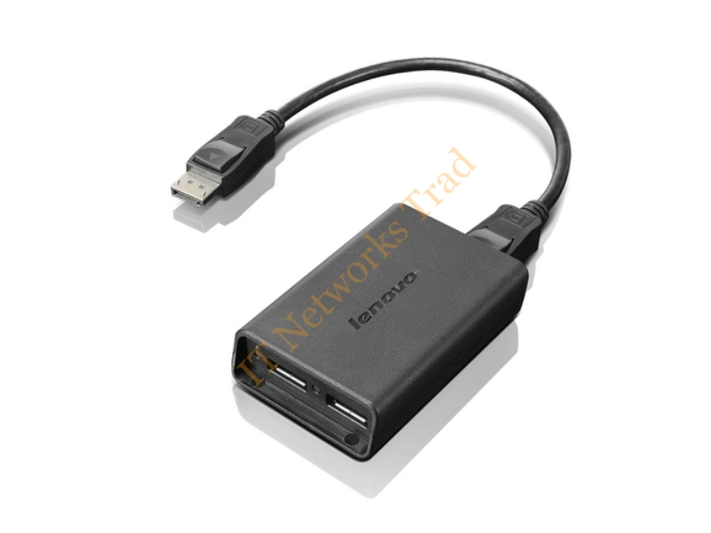 03T6632 Lenovo DisplayPort to Dual DisplayPort Adapter USB Display Adapter