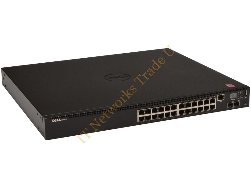 04FJ4C Dell PowerConnect N2024 24-Port 24 X 10/100/1000 + 2 X 10 GIGABIT SFP+ Layer 3 Managed Rack-Mountable Networking Switch