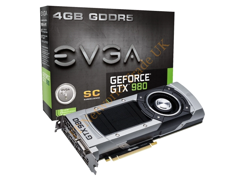 04G-P4-2982-L1 EVGA -GeForce GTX 980 SuperClocked 4GB 256-Bit GDDR5 PCI Express 3.0 DVI/ 3x DisplayPort/ HDMI Video Graphics Card
