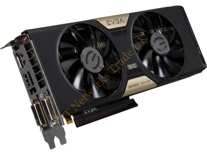 04G-P4-3774-L1 EVGA -GeForce GTX 770 Dual SuperClocked (SC) 4GB GDDR5 256-Bit PCI Express 3.0 x16 Dual DVI/ HDMI/ DisplayPort Video Graphics Card