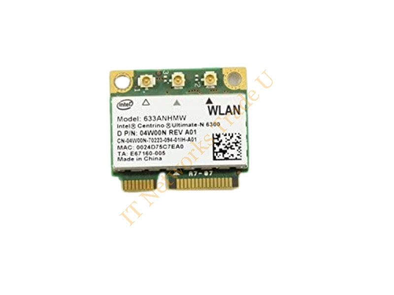 04W00N Dell Wirelss Wifi LAN Card Intel 6300 Mini PCI-Express 450 Mbps 802.11 a/g/n Internal Mini Half Height Alienware M17X