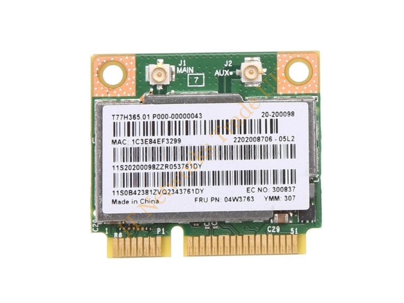 04W3763 Lenovo Wi-Fi Wireless and Bluetooth 4 Half Mini Card Wireless LAN Card
