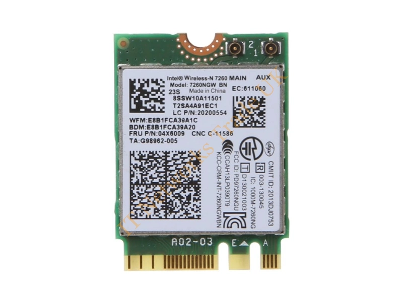 04W3800 Lenovo Wireless Adapter Card for ThinkPad T440 / W540 / X240S Wireless LAN Card