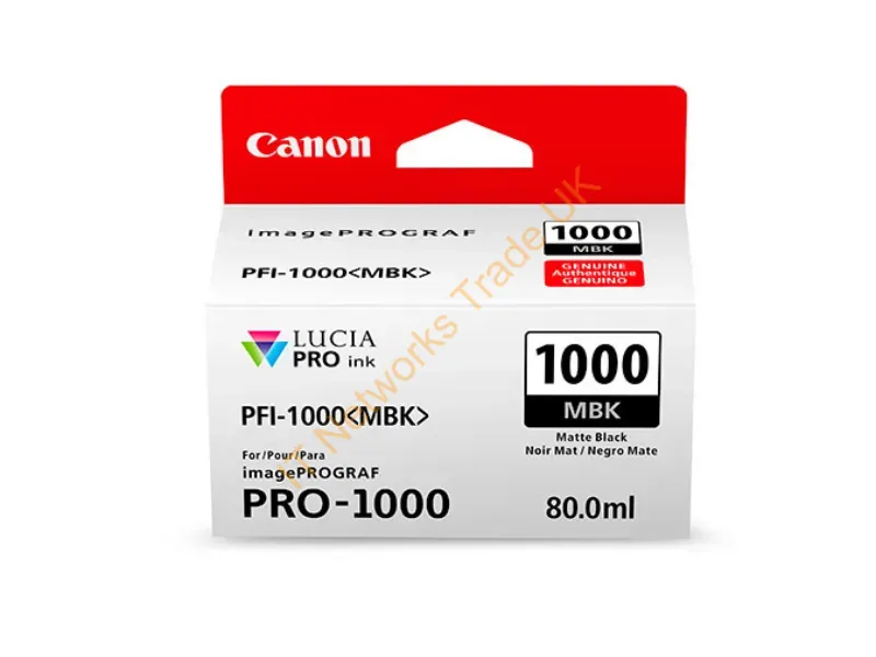 0545C002 - Canon Pfi-1000 Ink Cartridge Original Matte Black