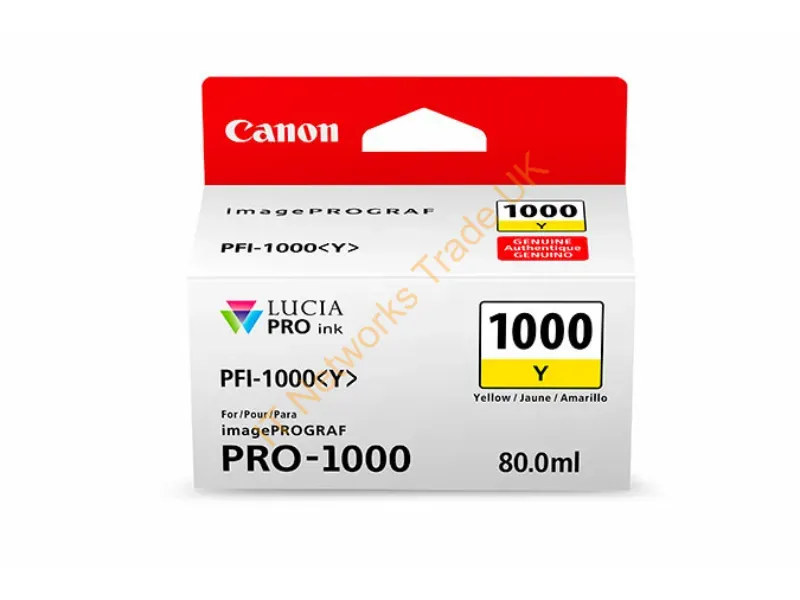 0549C002 - Canon Pfi-1000 Ink Cartridge Original Yellow